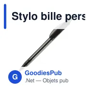 Stylo bille personnalisable transparent 14,5 cm impression 3D avec logo - Cosmo - Miniature 2