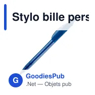 Stylo bille personnalisable transparent 14,5 cm impression 3D avec logo - Cosmo - Miniature 3