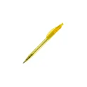Variante Transparent Jaune - Stylo bille personnalisable transparent 14,5 cm impression 3D avec logo - Cosmo