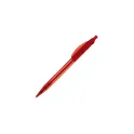 Variante Transparent Rouge - Stylo bille personnalisable transparent 14,5 cm impression 3D avec logo - Cosmo