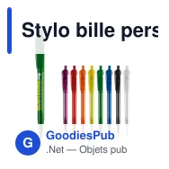 Stylo bille personnalisable transparent 14,7 cm avec logo - Cosmo - Miniature 1
