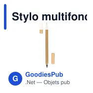 Stylo multifonction personnalisable en bambou avec logo - Pikford - Miniature 2