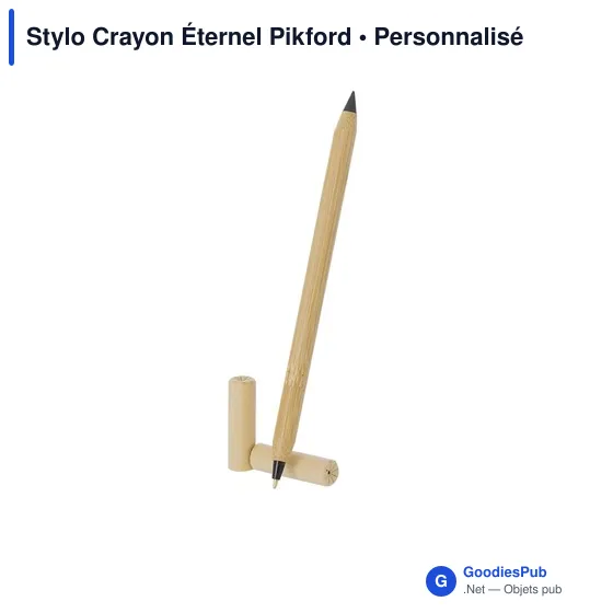 Stylo multifonction personnalisable en bambou avec logo - Pikford - Image 3