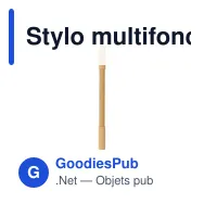 Stylo multifonction personnalisable en bambou avec logo - Pikford - Miniature 4