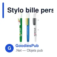 Stylo bille personnalisable en ABS couleurs combinées avec logo - Cube Combi - Miniature 1