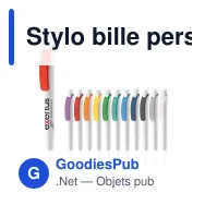 Stylo bille personnalisable opaque en ABS avec logo - Cube Opaque - Miniature 1