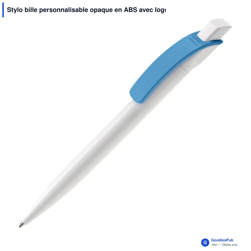 Stylo bille personnalisable opaque en ABS avec logo - Cube Opaque - Image 2
