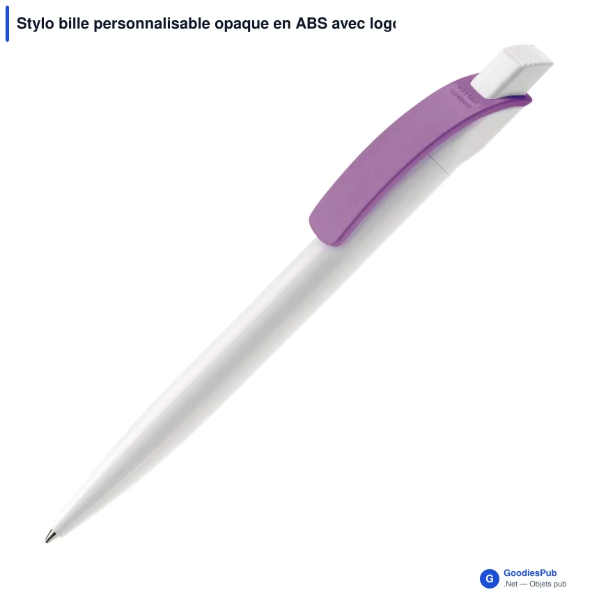 Stylo bille personnalisable opaque en ABS avec logo - Cube Opaque - Image 5