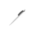 Variante Blanc / Noir - Stylo bille personnalisable opaque en ABS avec logo - Cube Opaque