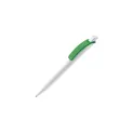 Variante Blanc / vert - Stylo bille personnalisable opaque en ABS avec logo - Cube Opaque
