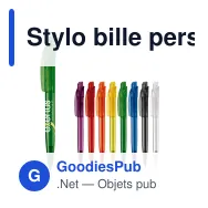 Stylo bille personnalisable transparent en ABS avec logo - Cube Transparent - Miniature 1