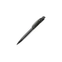 Variante Transparent Noir - Stylo bille personnalisable transparent en ABS avec logo - Cube Transparent