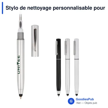 Stylo de nettoyage personnalisable pour appareils électroniques avec logo - ABS