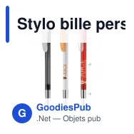 Stylo bille personnalisable couleurs combinées à pointe métal avec logo - Deniro - Miniature 1