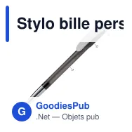 Stylo bille personnalisable couleurs combinées à pointe métal avec logo - Deniro - Miniature 2