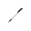 Variante Blanc / Noir - Stylo bille personnalisable opaque en ABS avec logo - Deniro Opaque