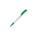 Variante Blanc / vert - Stylo bille personnalisable opaque en ABS avec logo - Deniro Opaque