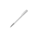 Variante Blanc / Blanc - Stylo bille personnalisable opaque à pointe métal avec logo - Deniro Opaque