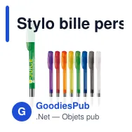 Stylo bille personnalisable givré à pointe métal avec logo - Deniro Transparent - Miniature 1