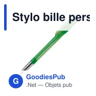 Stylo bille personnalisable givré à pointe métal avec logo - Deniro Transparent - Miniature 6