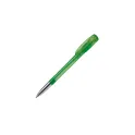Variante Vert givré - Stylo bille personnalisable givré à pointe métal avec logo - Deniro Transparent
