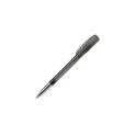 Variante Noir givré - Stylo bille personnalisable givré à pointe métal avec logo - Deniro Transparent