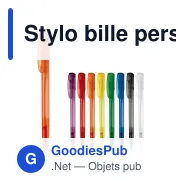 Stylo bille personnalisable givré en ABS avec logo - Deniro Transparent - Miniature 1