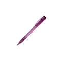 Variante Violet givré - Stylo bille personnalisable givré en ABS avec logo - Deniro Transparent