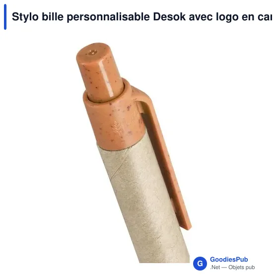 Stylo bille personnalisable Desok avec logo en carton recyclé - Image 6