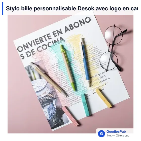 Stylo bille personnalisable Desok avec logo en carton recyclé - Image 9