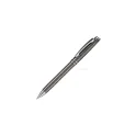 Variante Gris foncé - Stylo bille personnalisable en aluminium à deux anneaux avec logo - Deux Anneaux
