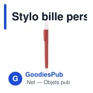 Stylo bille personnalisable en ABS recyclé avec logo - Stylo Dinor - Miniature 2