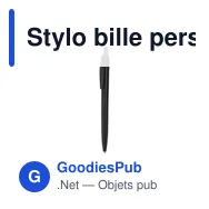 Stylo bille personnalisable en ABS recyclé avec logo - Stylo Dinor - Miniature 5