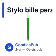 Stylo bille personnalisable en ABS recyclé avec logo - Stylo Dinor - Miniature 9