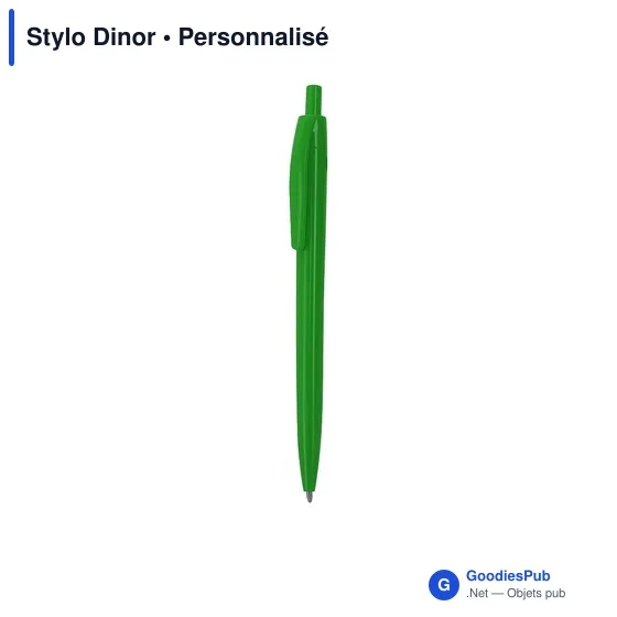 Stylo bille personnalisable en ABS recyclé avec logo - Stylo Dinor - Image 9