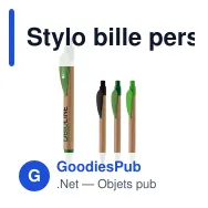 Stylo bille personnalisable en bambou et ABS avec logo - Eco Leaf - Miniature 1