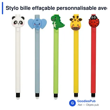 Stylo bille effaçable personnalisable avec logo - Amalda