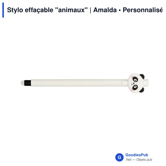 Stylo bille effaçable personnalisable avec logo - Amalda - Image 2