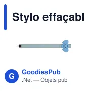 Stylo bille effaçable personnalisable avec logo - Amalda - Miniature 3