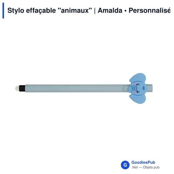 Stylo bille effaçable personnalisable avec logo - Amalda - Image 3