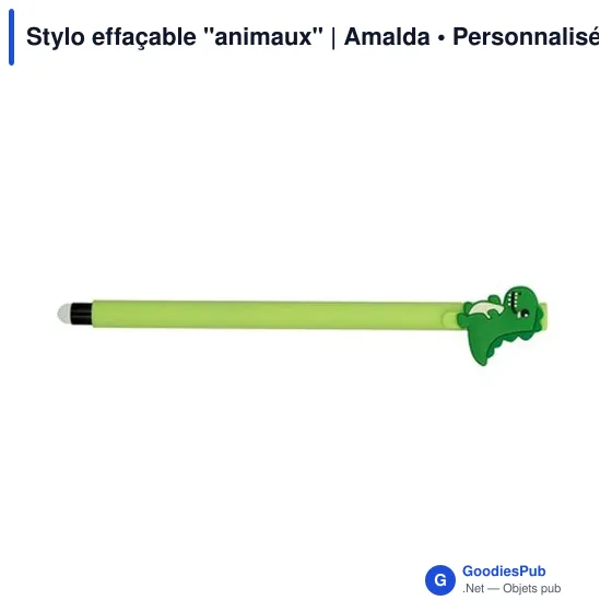 Stylo bille effaçable personnalisable avec logo - Amalda - Image 4