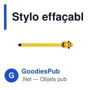 Stylo bille effaçable personnalisable avec logo - Amalda - Miniature 5
