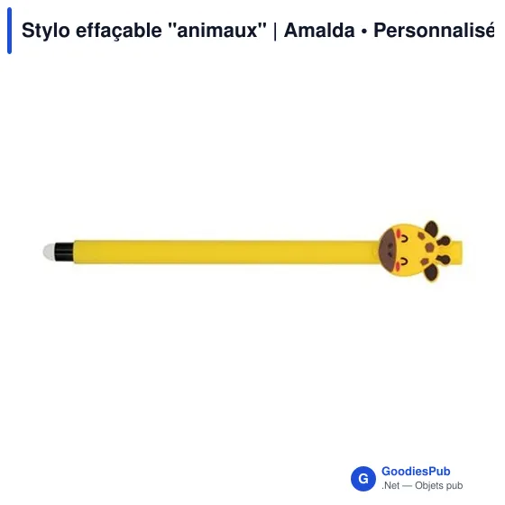 Stylo bille effaçable personnalisable avec logo - Amalda - Image 5