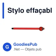 Stylo bille effaçable personnalisable avec logo - Amalda - Miniature 6