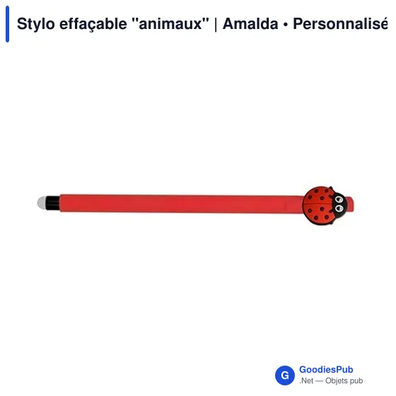 Stylo bille effaçable personnalisable avec logo - Amalda - Image 6