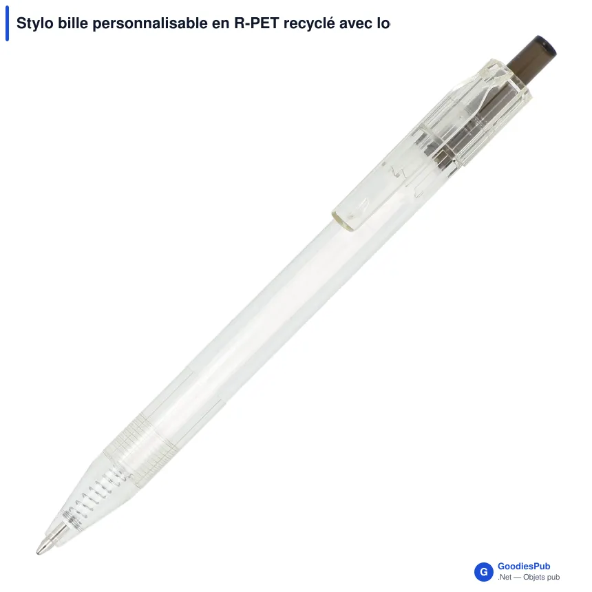 Stylo bille personnalisable en R-PET recyclé avec logo - Image 2