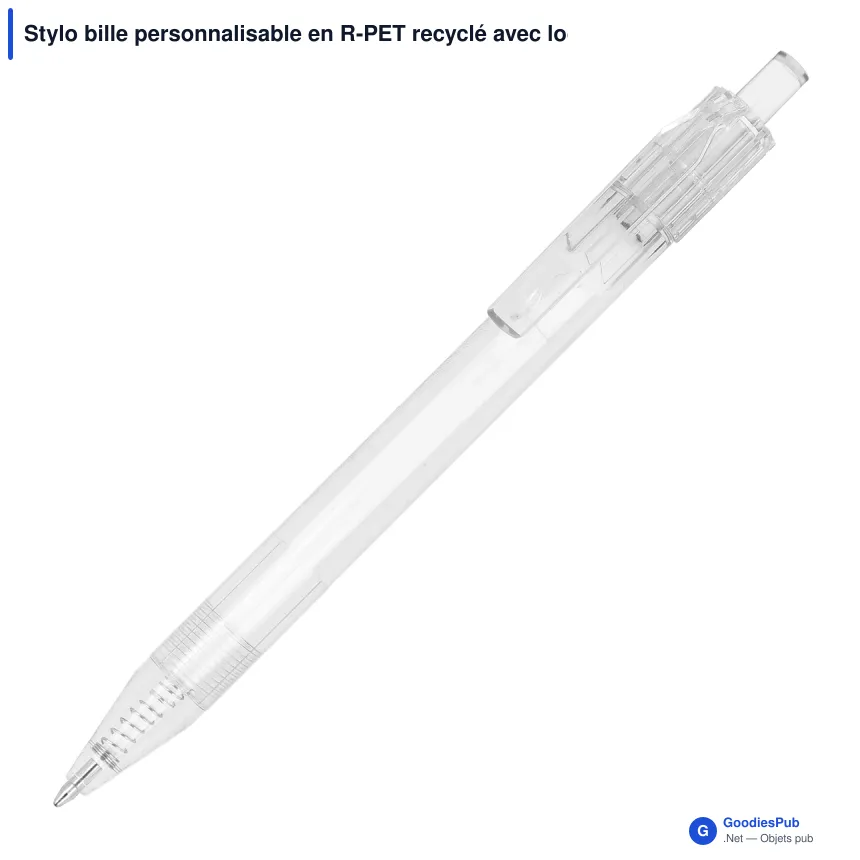 Stylo bille personnalisable en R-PET recyclé avec logo - Image 3