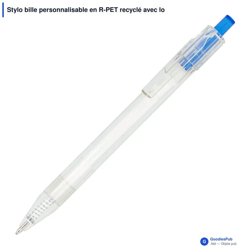 Stylo bille personnalisable en R-PET recyclé avec logo - Image 4