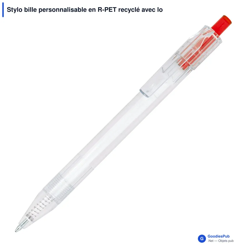 Stylo bille personnalisable en R-PET recyclé avec logo - Image 5