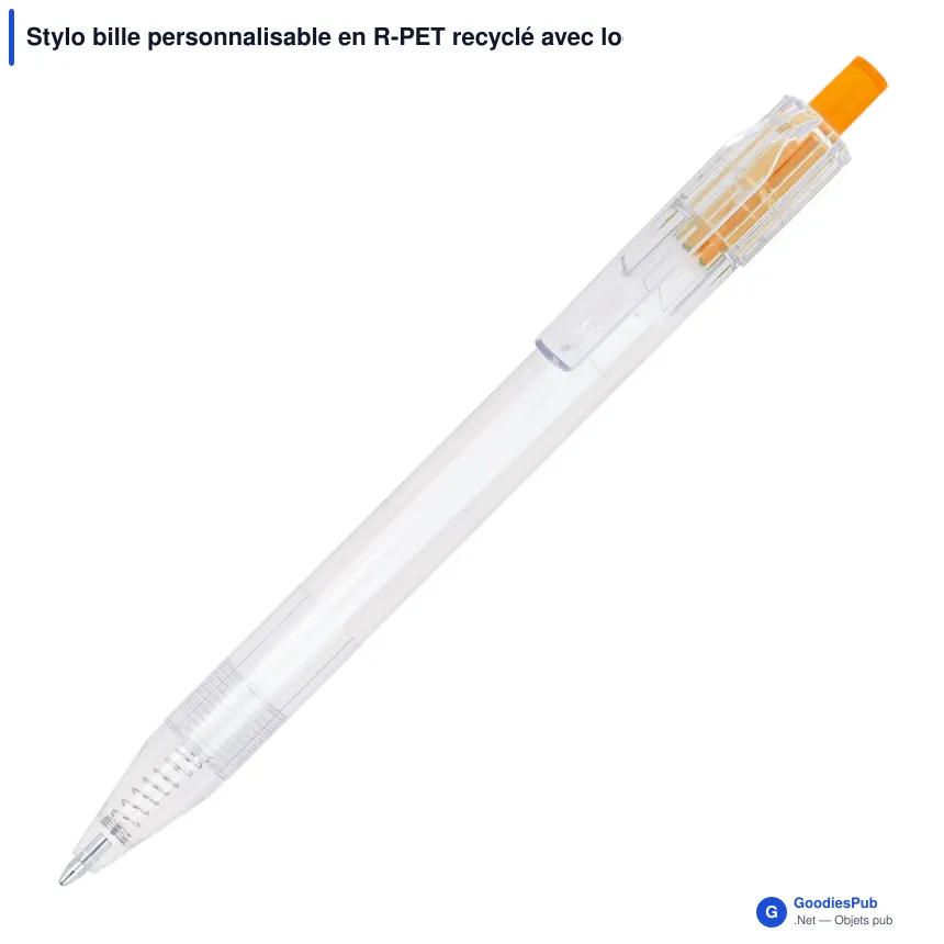 Stylo bille personnalisable en R-PET recyclé avec logo - Image 7